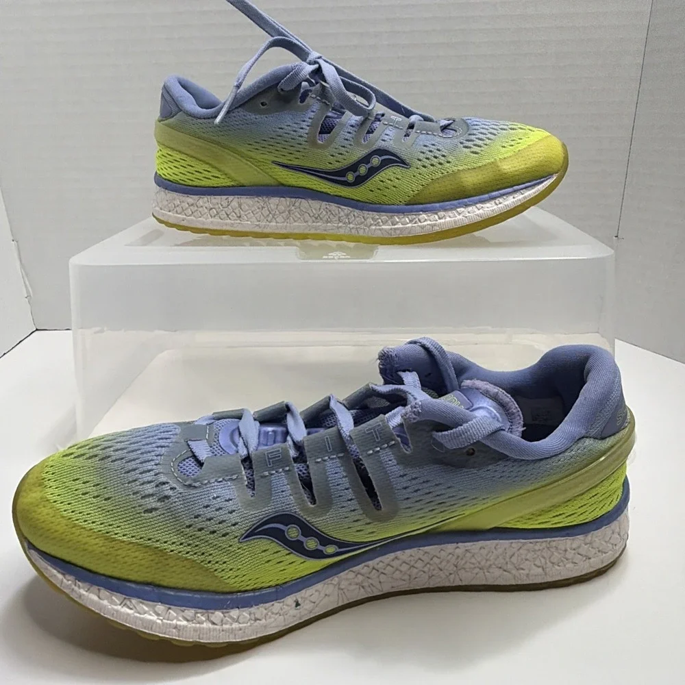 Saucony Everun Freedom ISO Women's 7 Running Shoes Purple Citron Preowned